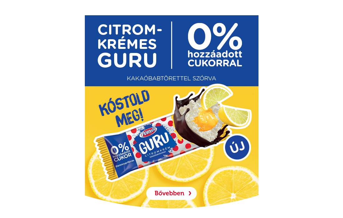 Citromkrémes GURU 0% hozzáadott cukorral