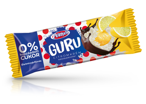 Pöttyös GURU, citromkrémes 0% hozzáadott cukorral 30g