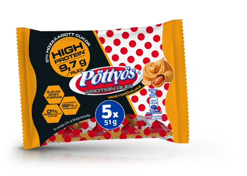 Pöttyös Protein Rudi, mogyoróvajas 4x51g