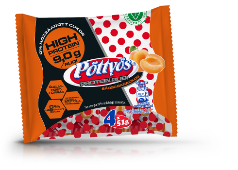 Pöttyös Protein Rudi, sárgabarackos 4x51g