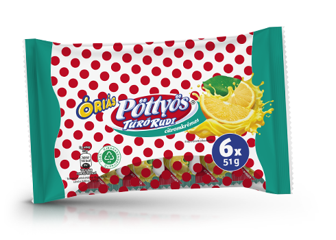Óriás Pöttyös Túró Rudi, citromkrémes 6x51g