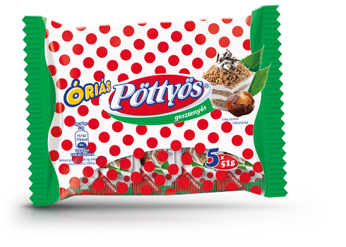 Óriás Pöttyös Rudi, gesztenyés 5x51g
