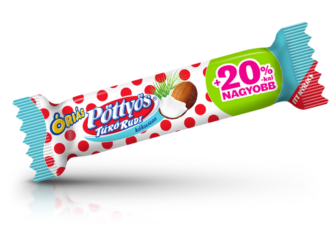 Óriás Pöttyös Túró Rudi, kókuszos 62g
