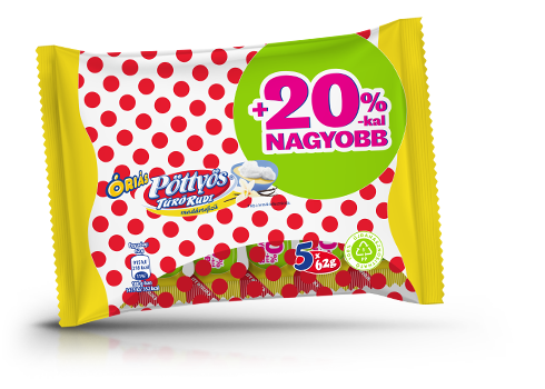 Óriás Pöttyös Túró Rudi, madártejízű 5x62g