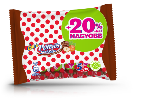 Óriás Pöttyös Túró Rudi, mogyorókrémes 5x62g