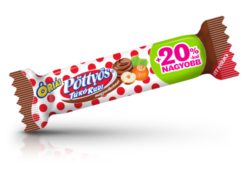 Óriás Pöttyös Túró Rudi, mogyorókrémes 62g
