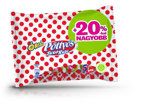 Óriás Pöttyös Túró Rudi, natúr 5x62g