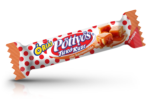 Óriás Pöttyös Túró Rudi, sós karamellás 51g