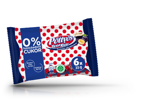 Pöttyös Túró Rudi 0% hozzáadott cukorral, Szatmári szilvalekváros 6x35g