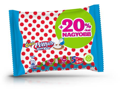 Óriás Pöttyös Túró Rudi, tejes bevonattal 5x62g