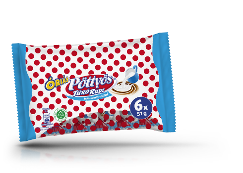 Óriás Pöttyös Túró Rudi, tejes bevonattal 6x51g