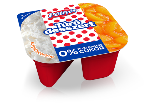 Pöttyös Túródesszert 0% hozzáadott cukorral, sárgabarackos